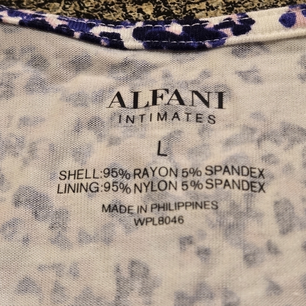Alfani Maxi Dress Loungewear Sleeveless Pink Purple White Mottled Spots Women L - Picture 10 of 15